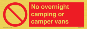 No overnight camping or camper vans